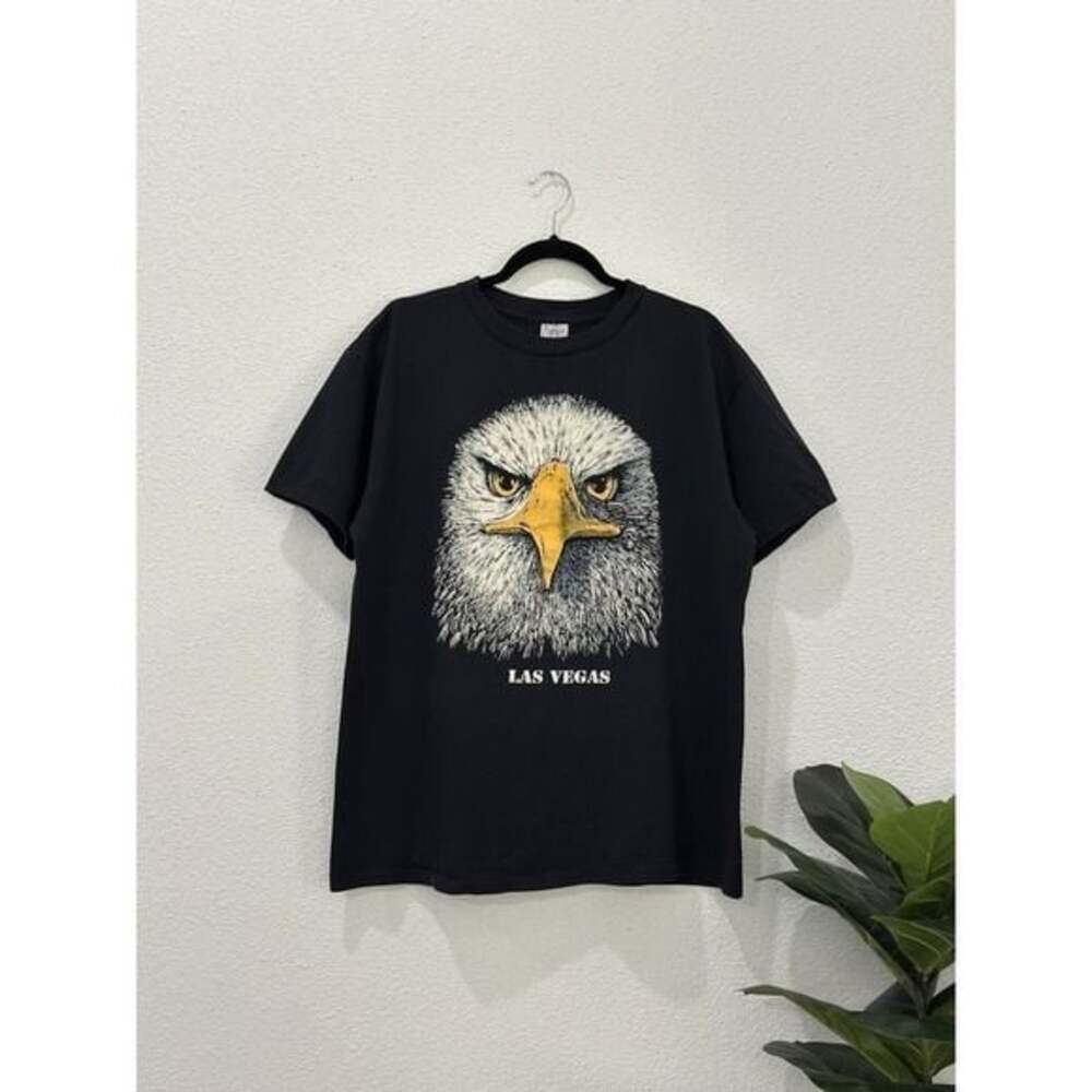Vintage 90's Bald Eagle Big Face Las Vegas Made In U.S.A Tshirt Men's Size XL